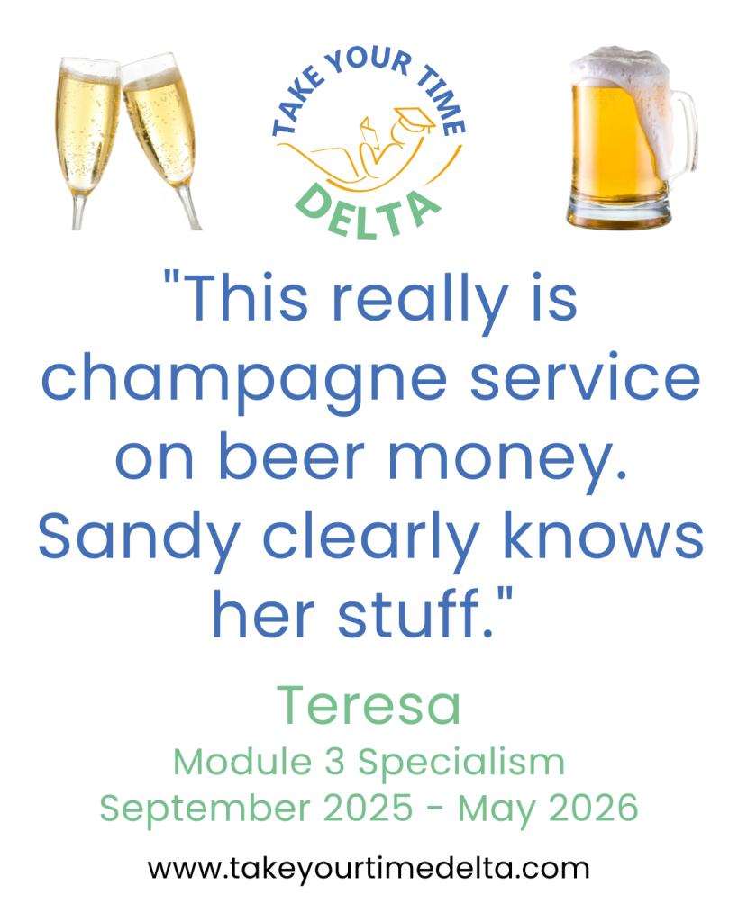 ‘This really is champagne service on beer money! Sandy clearly knows her stuff.’